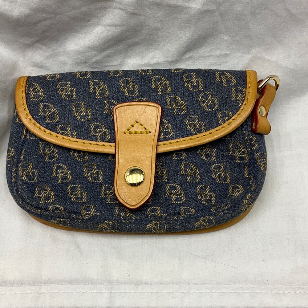 Dooney & Bourke Denim DB monogram wristlet